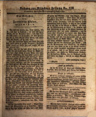 Münchner Zeitung (Süddeutsche Presse) Samstag 24. Januar 1784