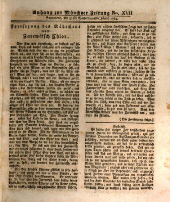 Münchner Zeitung (Süddeutsche Presse) Samstag 31. Januar 1784