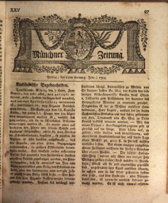 Münchner Zeitung (Süddeutsche Presse) Freitag 13. Februar 1784