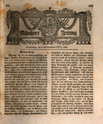 Münchner Zeitung (Süddeutsche Presse) Donnerstag 11. März 1784