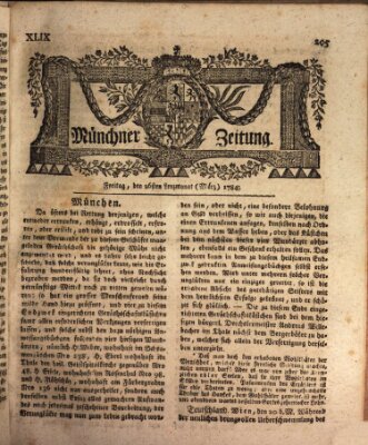 Münchner Zeitung (Süddeutsche Presse) Freitag 26. März 1784