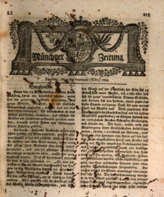 Münchner Zeitung (Süddeutsche Presse) Dienstag 30. März 1784