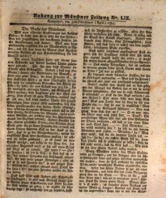 Münchner Zeitung (Süddeutsche Presse) Samstag 3. April 1784