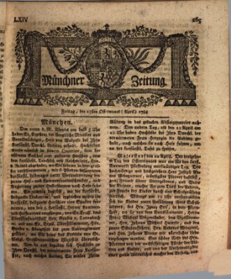 Münchner Zeitung (Süddeutsche Presse) Freitag 23. April 1784