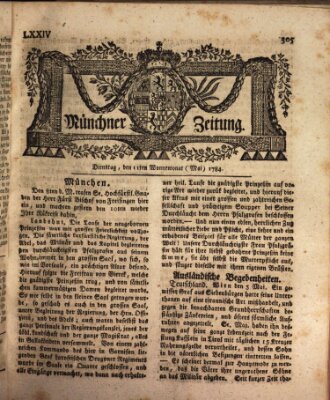 Münchner Zeitung (Süddeutsche Presse) Dienstag 11. Mai 1784