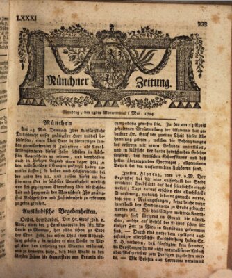 Münchner Zeitung (Süddeutsche Presse) Montag 24. Mai 1784