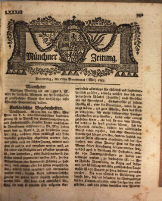 Münchner Zeitung (Süddeutsche Presse) Donnerstag 27. Mai 1784