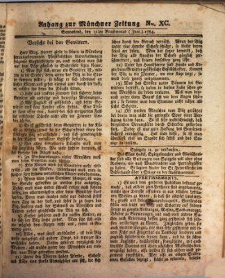 Münchner Zeitung (Süddeutsche Presse) Samstag 12. Juni 1784