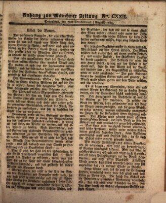 Münchner Zeitung (Süddeutsche Presse) Samstag 7. August 1784