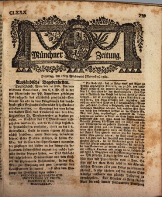 Münchner Zeitung (Süddeutsche Presse) Dienstag 16. November 1784