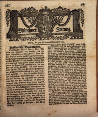 Münchner Zeitung (Süddeutsche Presse) Freitag 3. Dezember 1784