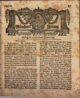 Münchner Zeitung (Süddeutsche Presse) Montag 20. Dezember 1784