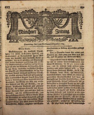 Münchner Zeitung (Süddeutsche Presse) Donnerstag 23. Dezember 1784