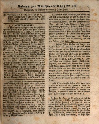 Münchner Zeitung (Süddeutsche Presse) Samstag 15. Januar 1785