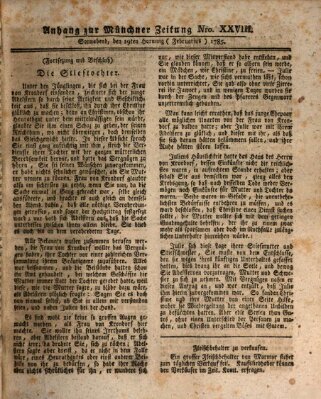 Münchner Zeitung (Süddeutsche Presse) Samstag 19. Februar 1785