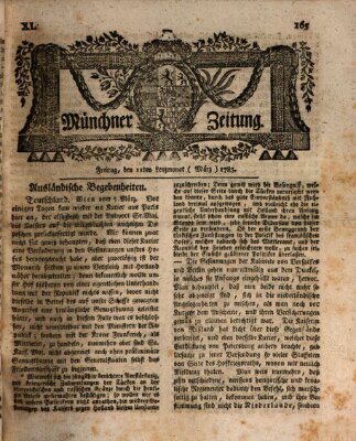 Münchner Zeitung (Süddeutsche Presse) Freitag 11. März 1785