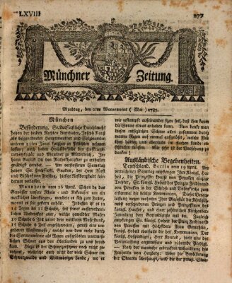 Münchner Zeitung (Süddeutsche Presse) Montag 2. Mai 1785