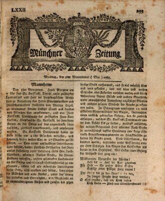 Münchner Zeitung (Süddeutsche Presse) Montag 9. Mai 1785