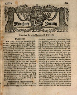 Münchner Zeitung (Süddeutsche Presse) Donnerstag 12. Mai 1785