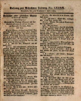 Münchner Zeitung (Süddeutsche Presse) Samstag 11. Juni 1785