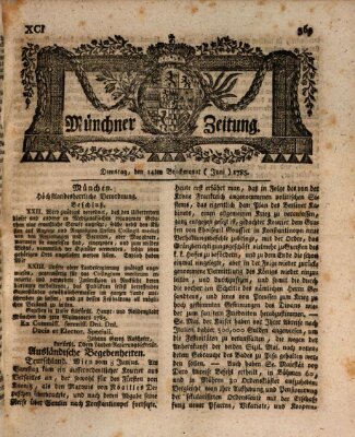 Münchner Zeitung (Süddeutsche Presse) Dienstag 14. Juni 1785