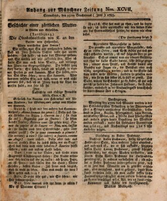 Münchner Zeitung (Süddeutsche Presse) Samstag 25. Juni 1785