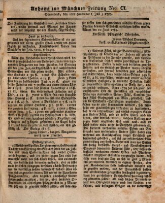 Münchner Zeitung (Süddeutsche Presse) Samstag 2. Juli 1785