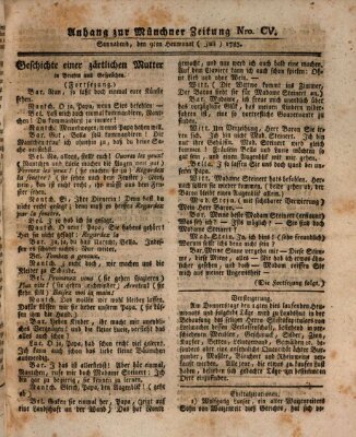 Münchner Zeitung (Süddeutsche Presse) Samstag 9. Juli 1785