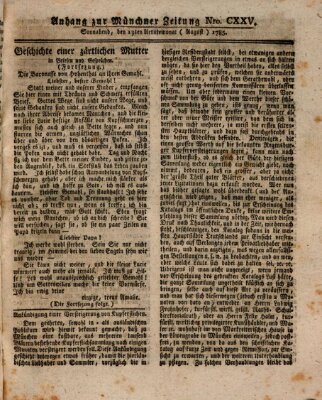 Münchner Zeitung (Süddeutsche Presse) Samstag 13. August 1785