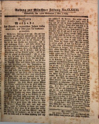 Münchner Zeitung (Süddeutsche Presse) Samstag 19. November 1785