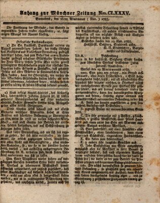 Münchner Zeitung (Süddeutsche Presse) Samstag 26. November 1785