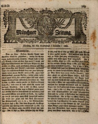 Münchner Zeitung (Süddeutsche Presse) Dienstag 6. Dezember 1785