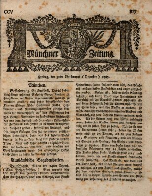 Münchner Zeitung (Süddeutsche Presse) Freitag 30. Dezember 1785