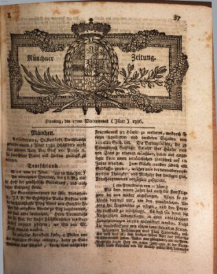 Münchner Zeitung (Süddeutsche Presse) Dienstag 17. Januar 1786