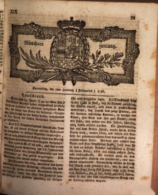 Münchner Zeitung (Süddeutsche Presse) Donnerstag 2. Februar 1786