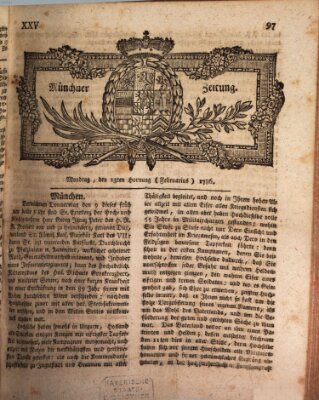 Münchner Zeitung (Süddeutsche Presse) Montag 13. Februar 1786