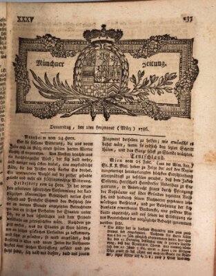 Münchner Zeitung (Süddeutsche Presse) Donnerstag 2. März 1786