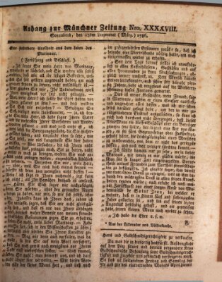 Münchner Zeitung (Süddeutsche Presse) Samstag 25. März 1786