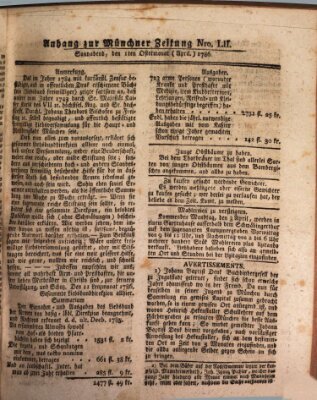 Münchner Zeitung (Süddeutsche Presse) Samstag 1. April 1786