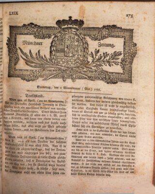 Münchner Zeitung (Süddeutsche Presse) Dienstag 2. Mai 1786