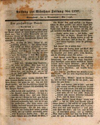 Münchner Zeitung (Süddeutsche Presse) Samstag 13. Mai 1786