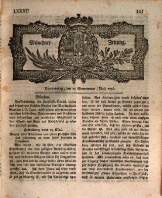 Münchner Zeitung (Süddeutsche Presse) Donnerstag 25. Mai 1786