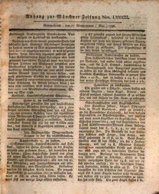 Münchner Zeitung (Süddeutsche Presse) Samstag 27. Mai 1786