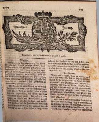 Münchner Zeitung (Süddeutsche Presse) Dienstag 27. Juni 1786