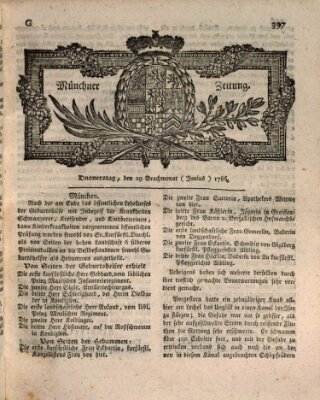 Münchner Zeitung (Süddeutsche Presse) Donnerstag 29. Juni 1786