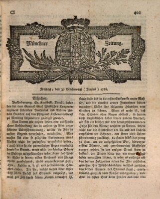 Münchner Zeitung (Süddeutsche Presse) Freitag 30. Juni 1786