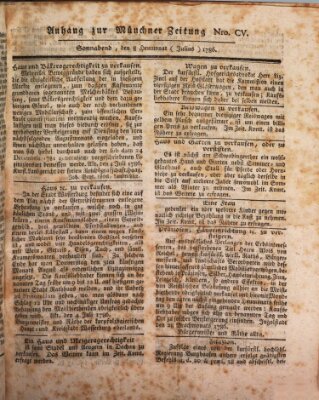 Münchner Zeitung (Süddeutsche Presse) Samstag 8. Juli 1786