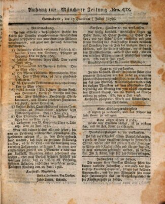 Münchner Zeitung (Süddeutsche Presse) Samstag 15. Juli 1786