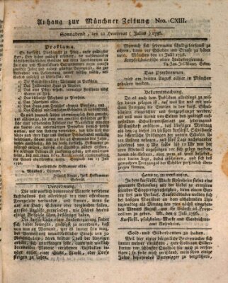 Münchner Zeitung (Süddeutsche Presse) Samstag 22. Juli 1786