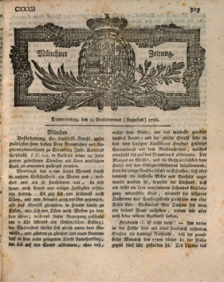 Münchner Zeitung (Süddeutsche Presse) Donnerstag 24. August 1786